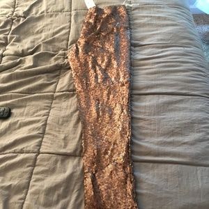 Rose Gold Sequin Leggings